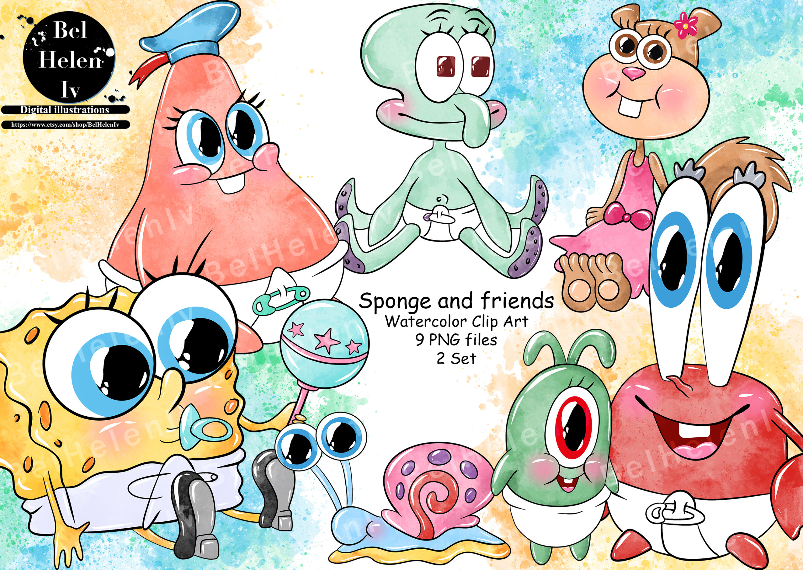 spongebob squarepants and friends baby