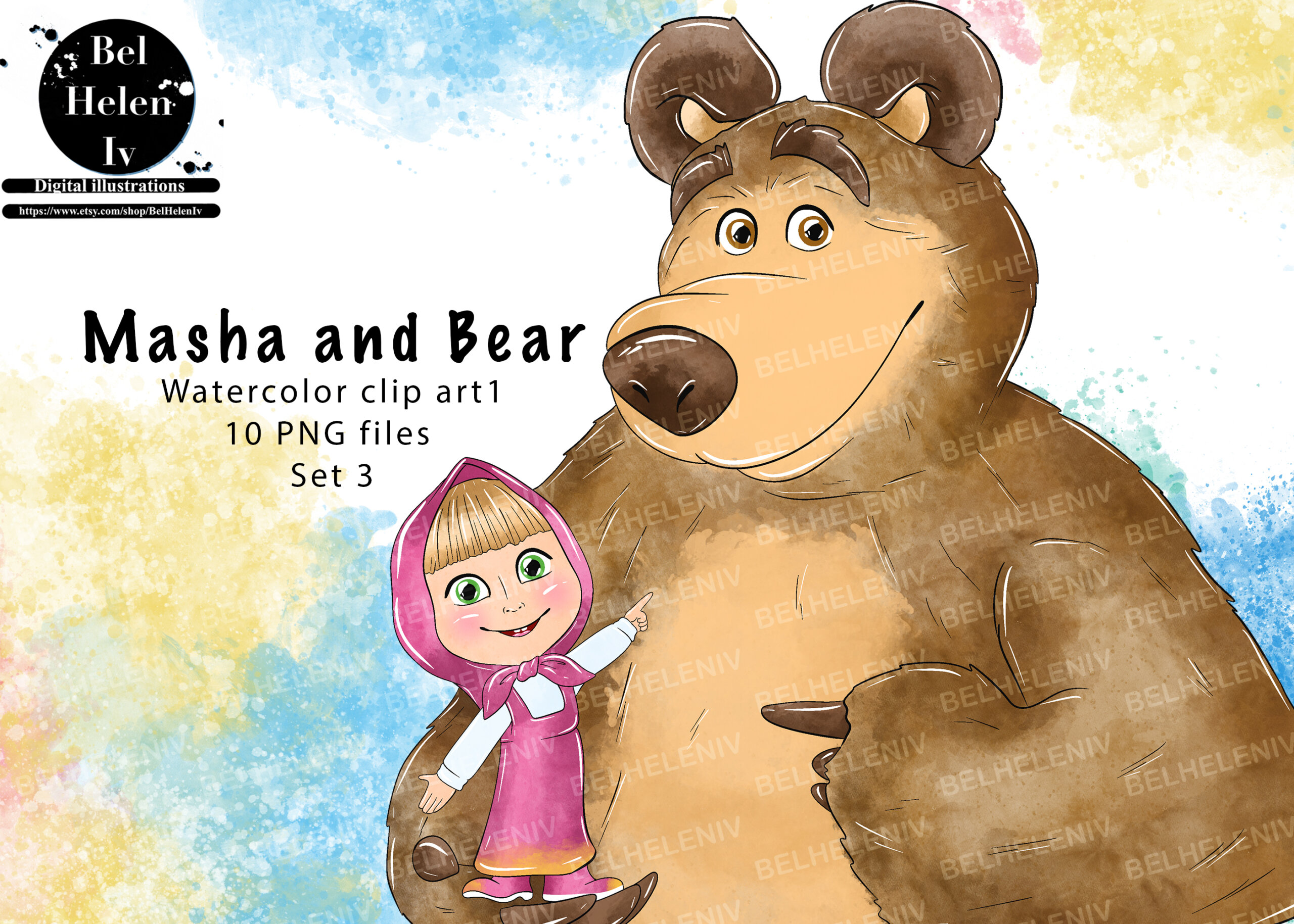 How to Draw Panda, Masha and The Bear