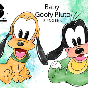 baby goofy and pluto